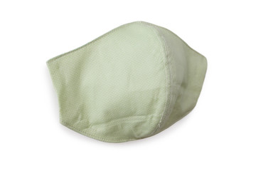 green mask isolated on white background