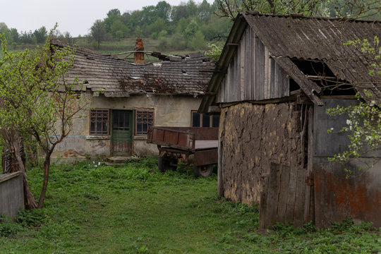 The Old Abandoned House Is Falling Apart