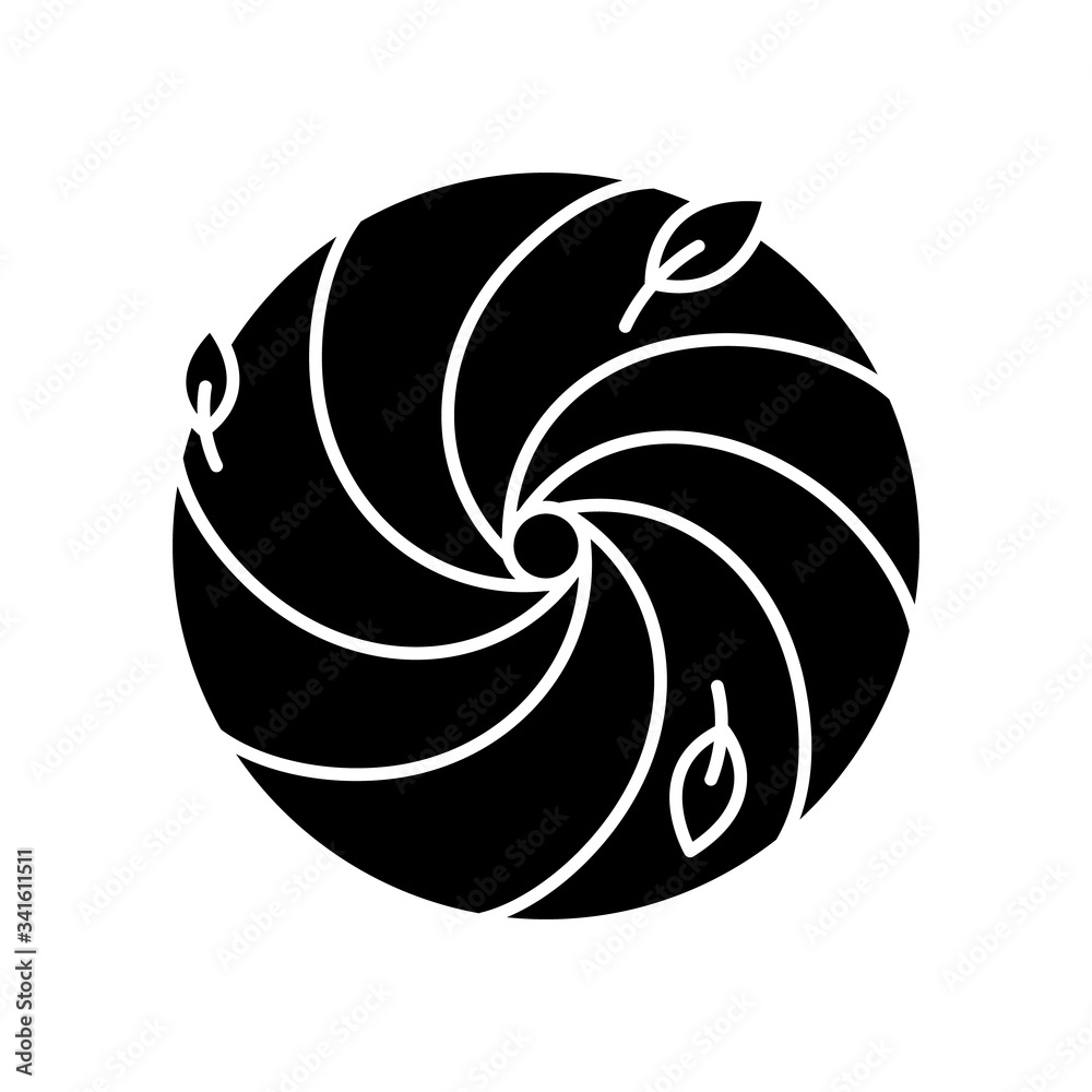 Poster hurricane black glyph icon