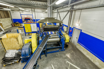 Factory for the production of conveyor belts.