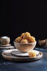 Traditional italian cookies with coconut