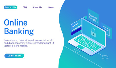 Online payment and protection of bank payments in a laptop. Information security and personal data protection. Laprot, money, credit card