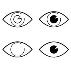 Fototapeta premium Eye Vector icon set. see illustration sign collection. look symbol. vision logo.