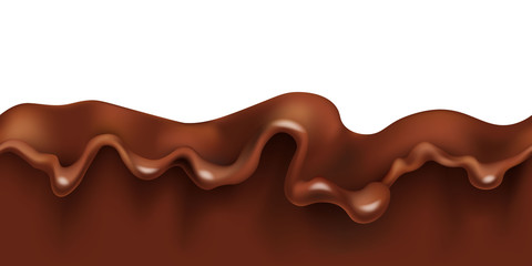 Dark chocolate splash seamless pattern