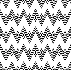Washable wall murals Mountains Zig zag ethnic wigwam, mountains Seamless pattern