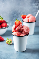 Summer strawberry ice cream