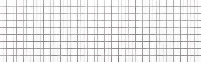 Panorama of white mosaic  pattern and seamless background