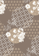 sakura flower japanese chinese design vector seamless pattern