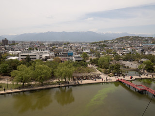 Fototapeta na wymiar Vistas desde el Castillo de Matsumoto, en Japón