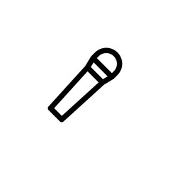 Fototapeta premium Microphone Icon, isolated on white. User Interface Outline Icon. 