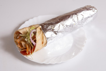 Doner kebab or shawarma sandwich