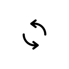 Naklejka premium Refresh Icon, isolated on white. User Interface Outline Icon. 