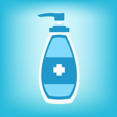 vector illustration hand sanitizer, or soap bottle for Washing hands