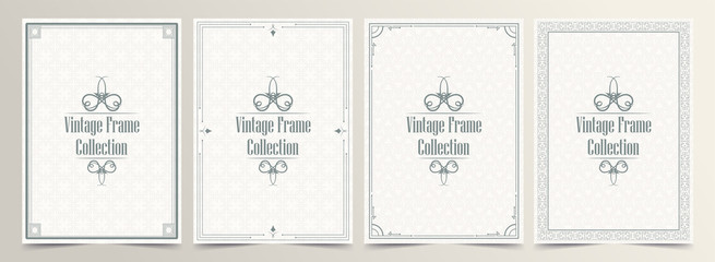 Vintage ornamental white frame collection

