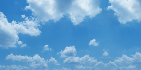 Obraz na płótnie Canvas Blue sky with cloud fluffy for background