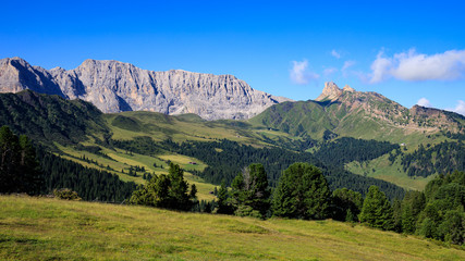 Fototapeta na wymiar panorama dall'alpe di Siusi, Alto Adige 