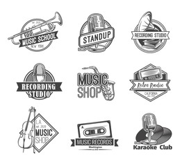 Retro music emblem © setory