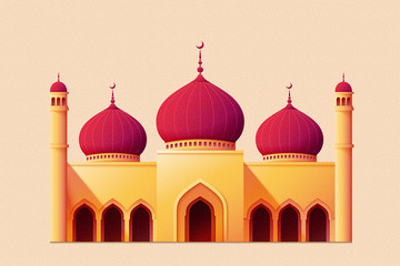 Respberry red dome masjid