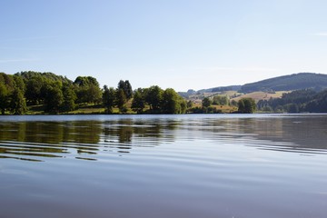 Beautiful lake and wiev in France, Amplepuis