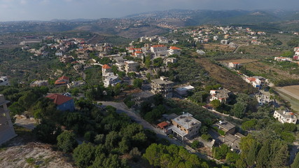 Fototapeta premium aerial view of the Village Lebanon 