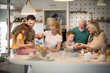 Families who cook together, enjoy their food even more.