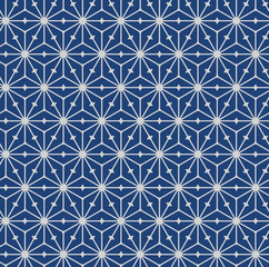 Japanese Hexagon Star Vector Seamless Pattern