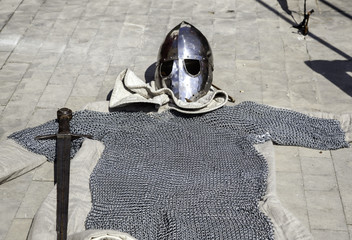 Medieval armor helmet