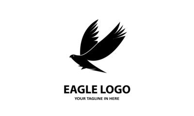 Obraz premium silhouette A simple eagle, suitable for business symbols or logos 