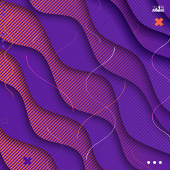 Abstract background with geometric pattern. Color band wave design. Eps10 Vector illustration