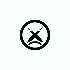 Delete icon. Cross sign in circle - can be used as symbols of wrong, close, deny etc. Vector illustration.