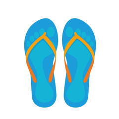 flip flops with footprints isolated on a white background vector illustration EPS10