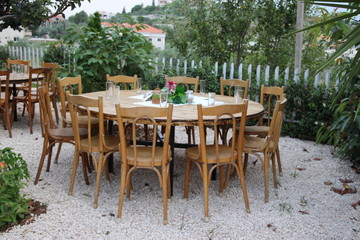 marriage table and chairs