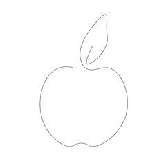 Apple fruit icon or logo. Vector illustration