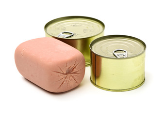 Closed Tin can on isolated white background