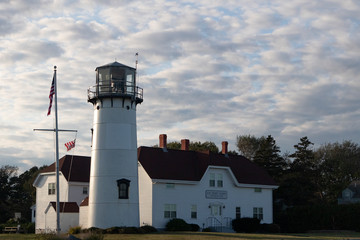 Faro sull'oceano in Massachusetts