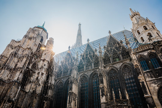 View on gothic St. Stephen's Cathedral in Vienna