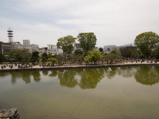 Lago del Castillo de Matsumoto, en Japón