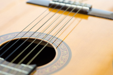 acoustic guitar close up