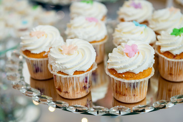 cupcakes with whipped cream