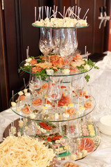 Delicious wedding reception candy bar dessert table