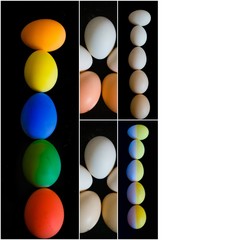 Collage of eggs