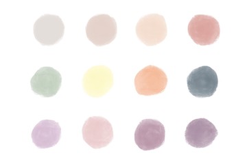 Hand drawn ombre texture watercolor painted background set
