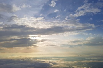 blue sky with clouds on the morning
