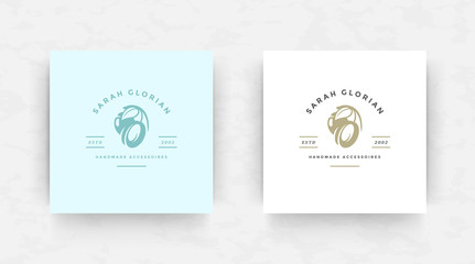Elegant brand logo design template vector illustration.
