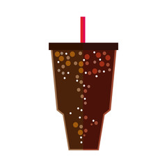 soda drink in plastic container flat detailed style