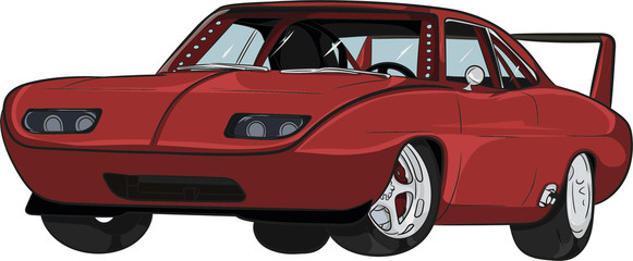 red sports car,cartoon car,cartoon american muscle car,muscle car
