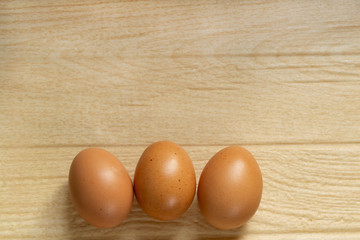 eggs on wooden table