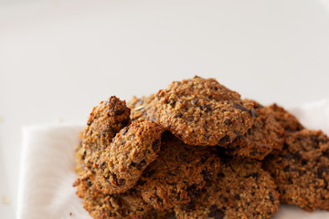 OAT AND BANANA COOKIES WITH CHOCOLATE NIPPLES AND HEART SHAPE