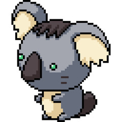 Fototapeta premium vector pixel art isolated koala doll