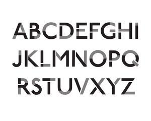 Abstract digital modern alphabet fonts.